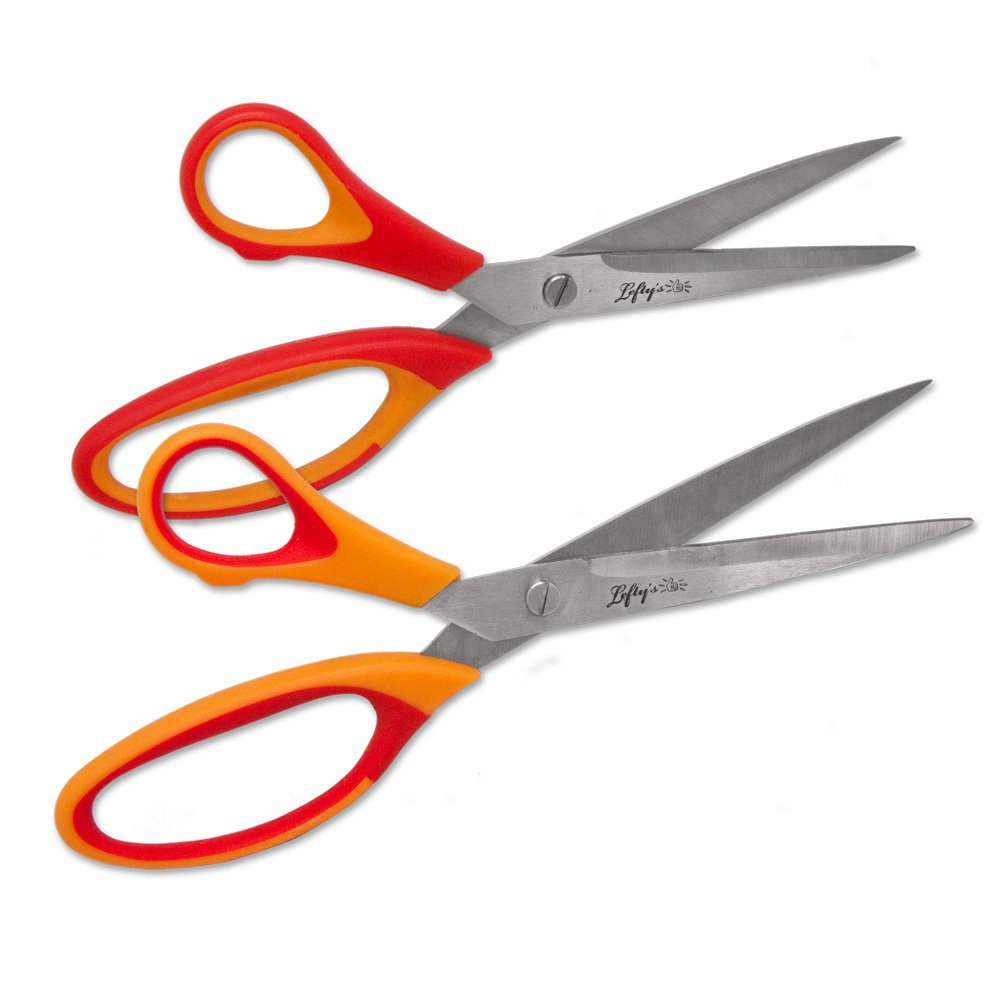 Lefty's left-handed scissors set in two sizes