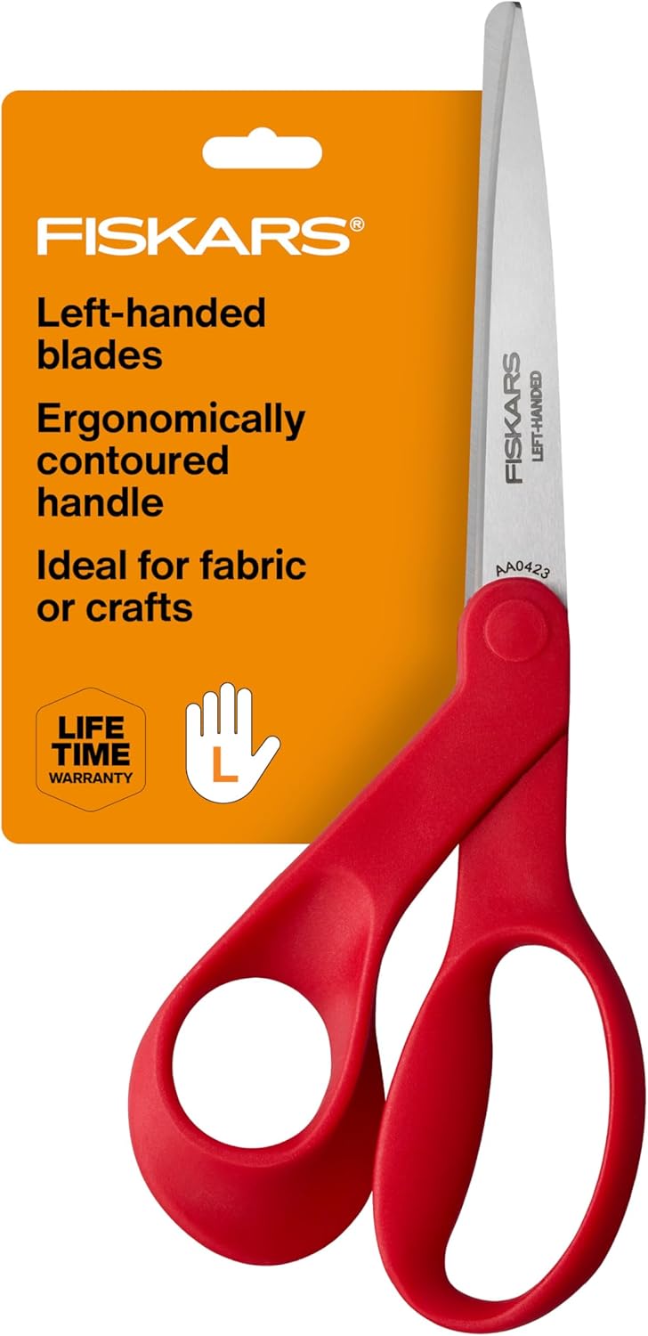 Fiskars left-handed 8-inch bent scissors
