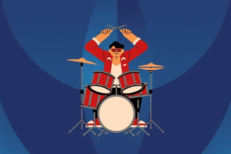 illustration of drummer